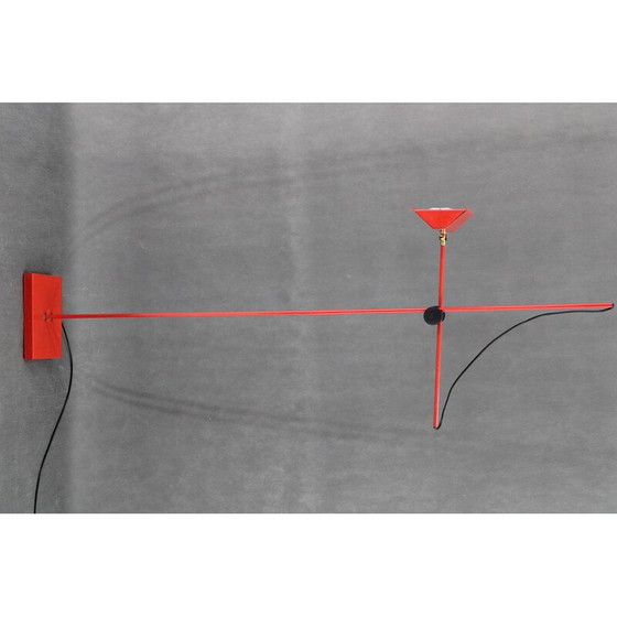 Image 1 of Vintage Halogen red floor lamp, Italy 1980s