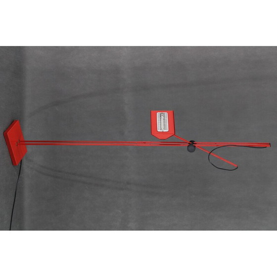 Image 1 of Vintage Halogen red floor lamp, Italy 1980s