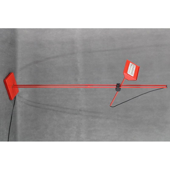 Image 1 of Vintage Halogen red floor lamp, Italy 1980s