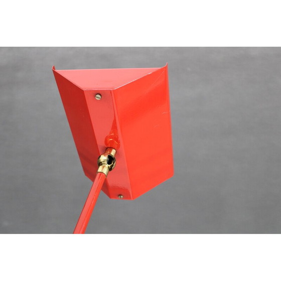 Image 1 of Vintage Halogen red floor lamp, Italy 1980s