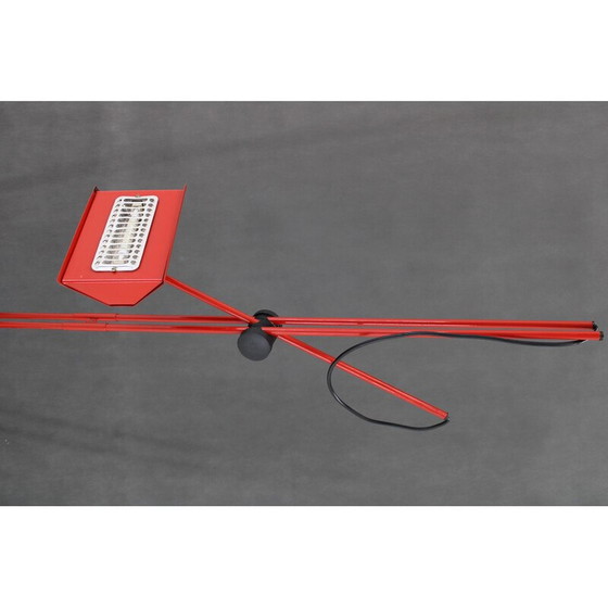 Image 1 of Vintage Halogen red floor lamp, Italy 1980s