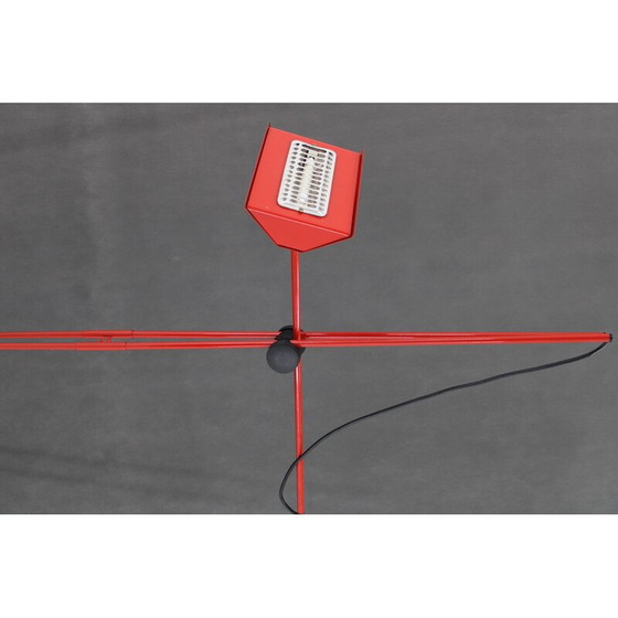 Image 1 of Vintage Halogen red floor lamp, Italy 1980s