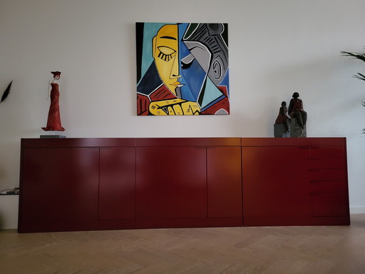 Pastoe Sideboard L-Series Color Purple Red Ral 3004
