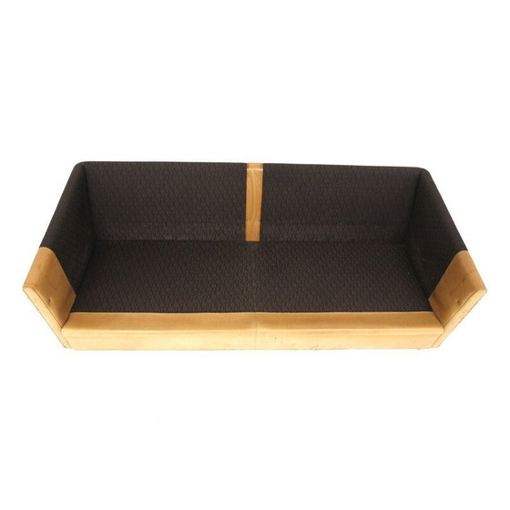 Image 1 of Divano vintage "Reton" a 3 posti in noce e pelle per Dux, Svezia, 1960