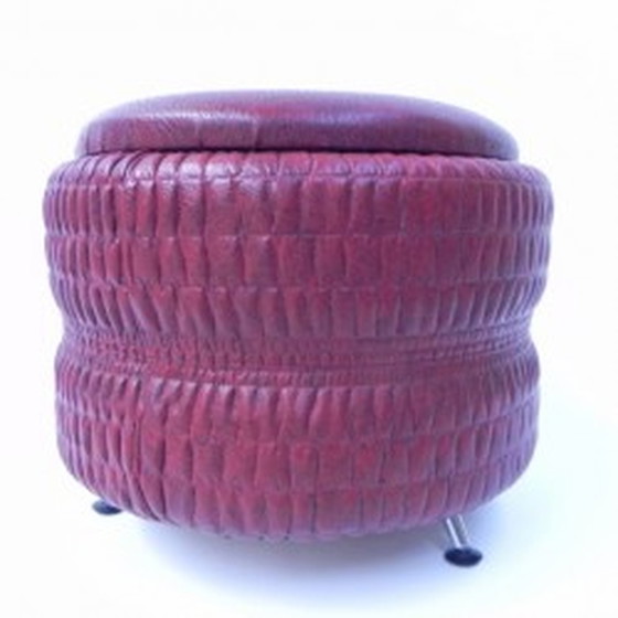 Image 1 of Vintage ottoman on 3 legs 