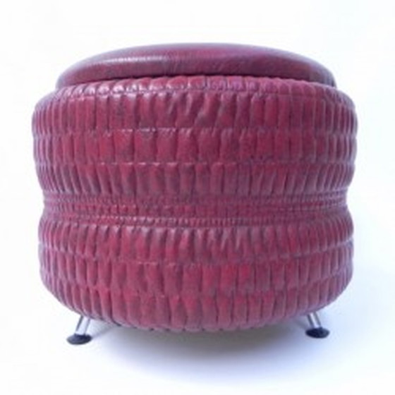 Image 1 of Vintage ottoman on 3 legs 
