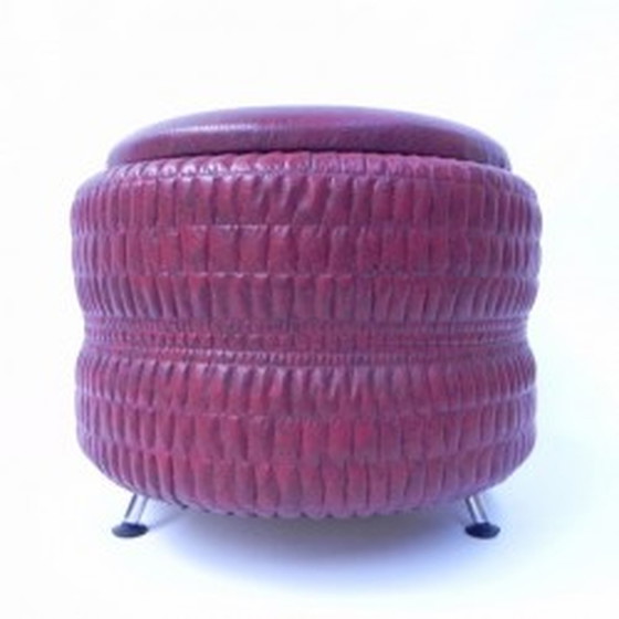Image 1 of Vintage ottoman on 3 legs 