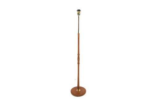  Scandinavian Teak And Metal Floor Lamp, Sweden, 1960