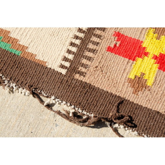 Image 1 of Modern vintage hand-woven Kilim rug, 1970