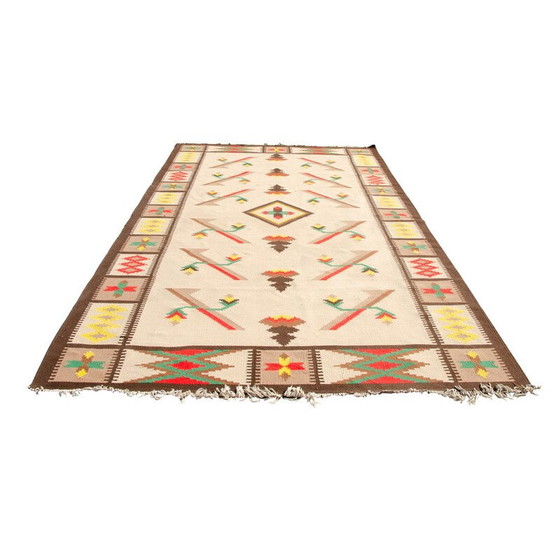 Image 1 of Modern vintage hand-woven Kilim rug, 1970