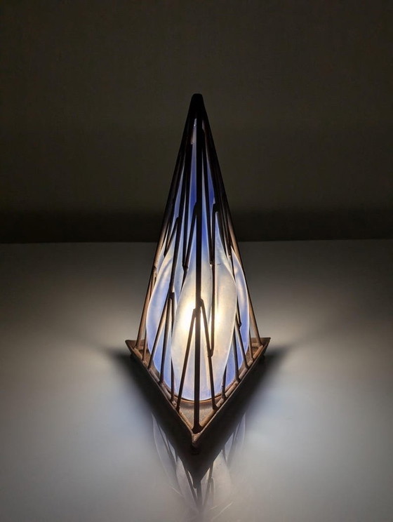 Image 1 of Mid-Century Pyramid Table Lamp