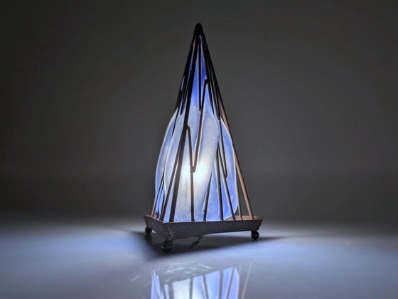 Image 1 of Mid-Century Pyramid Table Lamp