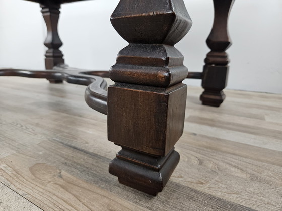 Image 1 of Walnut Coffee Table With Crossed Legs