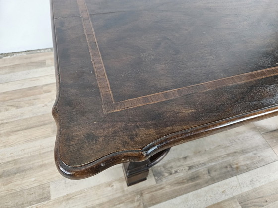 Image 1 of Walnut Coffee Table With Crossed Legs