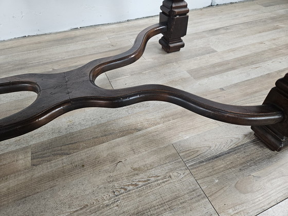 Image 1 of Walnut Coffee Table With Crossed Legs