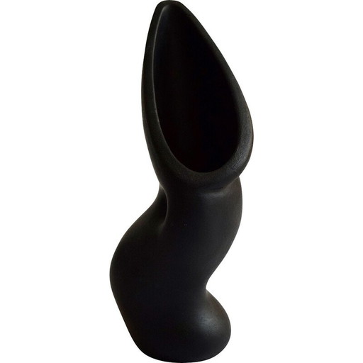 Vintage enameled ceramic vase by Louis Giraud for Vallauris, 1950