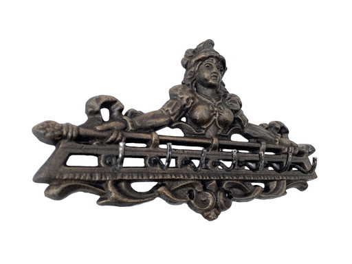  Cast Iron Wall Ornament With 7 Hooks