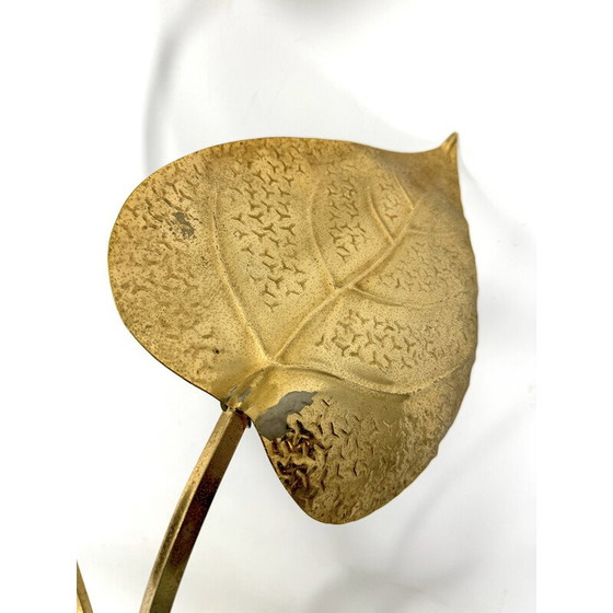 Image 1 of Lampada da terra vintage in ottone a 3 bracci di Tommaso Barbi, Italia 1970