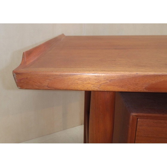 Image 1 of Vintage teak pedestal desk by Arne Vodder for Sibast, 1960