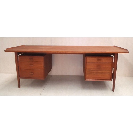 Image 1 of Vintage teak pedestal desk by Arne Vodder for Sibast, 1960