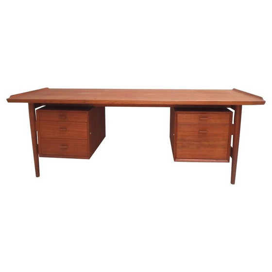 Image 1 of Vintage teak pedestal desk by Arne Vodder for Sibast, 1960