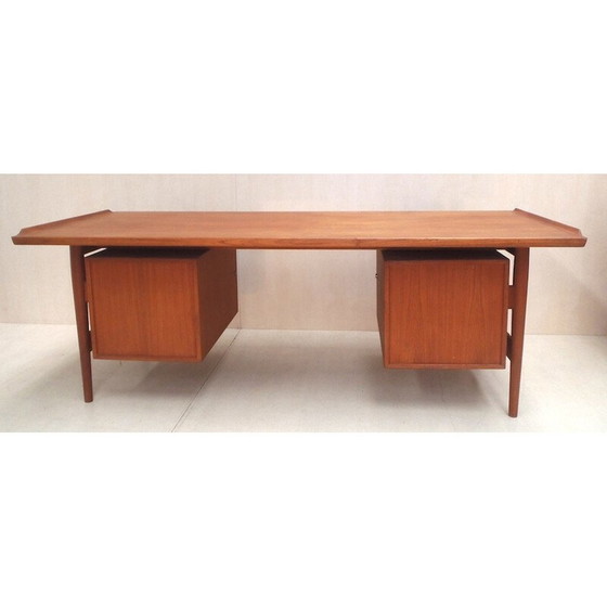 Image 1 of Vintage teak pedestal desk by Arne Vodder for Sibast, 1960