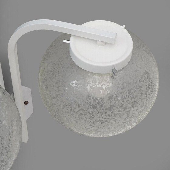 Image 1 of Vintage glass and chrome metal wall lamp for Stilnovo, Italy 1960