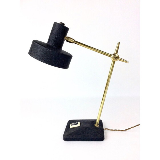 Image 1 of Vintage lamp in aluminum and brass - 1950s