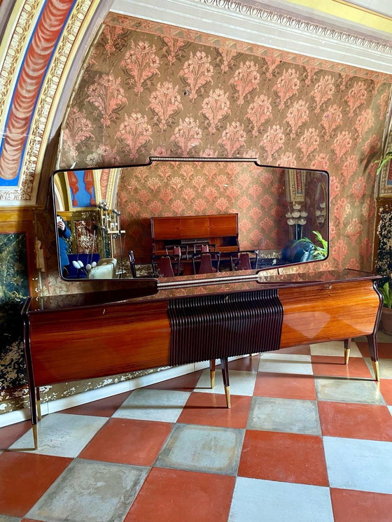 Image 1 of 1X Osvaldo Borsani Rosewood And Mahogany Sideboard