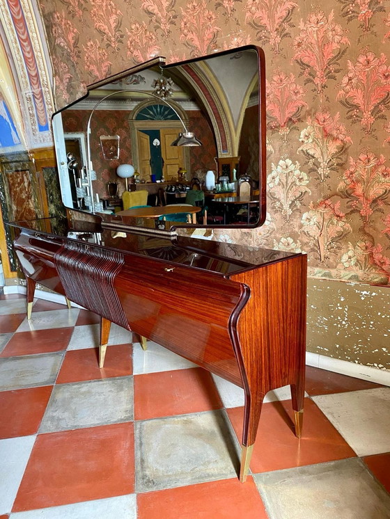 Image 1 of 1X Osvaldo Borsani Rosewood And Mahogany Sideboard