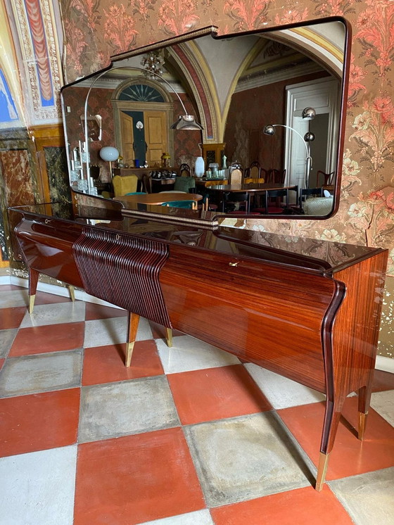 Image 1 of 1X Osvaldo Borsani Rosewood And Mahogany Sideboard