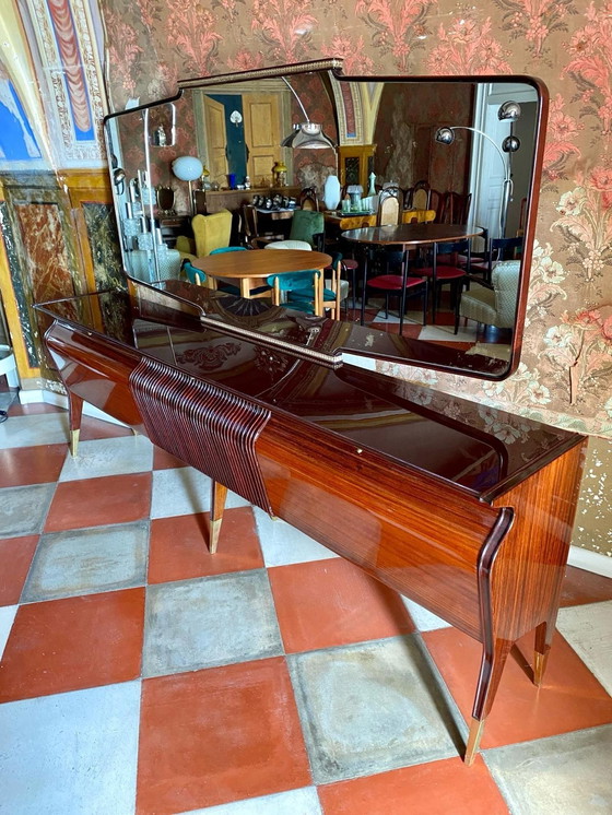 Image 1 of 1X Osvaldo Borsani Rosewood And Mahogany Sideboard