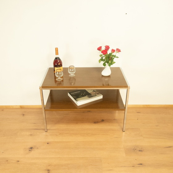 Image 1 of étagère tv, structure chromée à 2 niveaux, années 1960