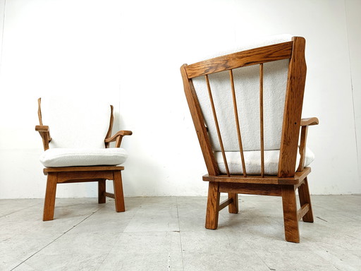 2x Rustic armchairs