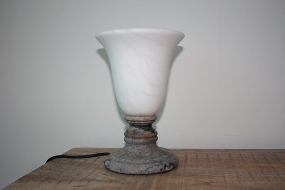 Image 1 of Vintage Chalice alabaster lamp
