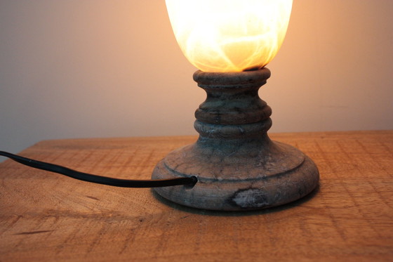 Image 1 of Vintage Chalice alabaster lamp