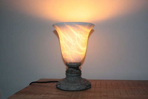 Lampe en albâtre Chalice Vintage