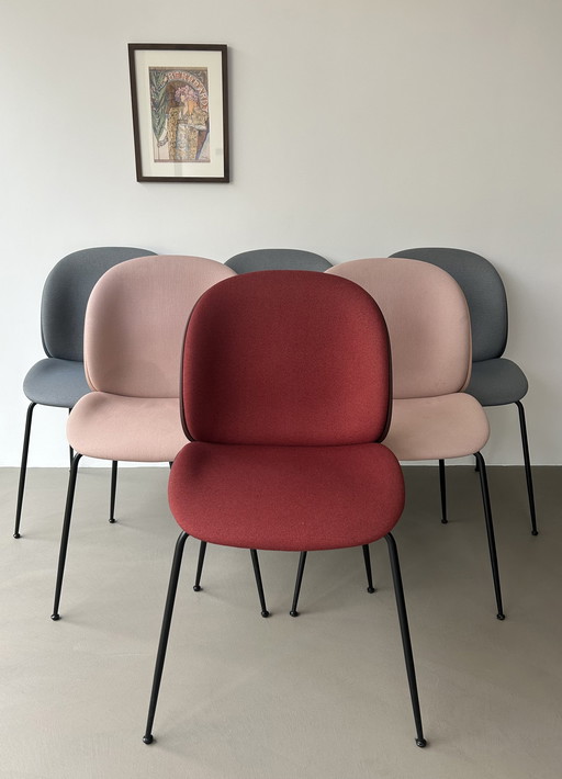 6x Gubi Beetle chaises de salle à manger Front Upholstered