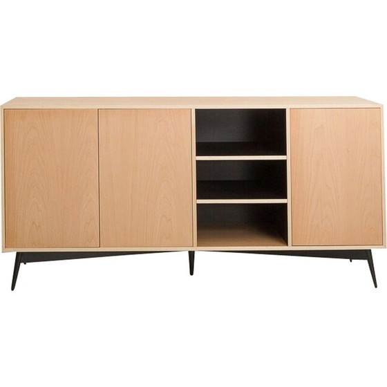 Image 1 of Vintage solid beech sideboard, France