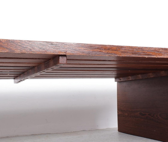 Image 1 of Vintage wenge wide slatted sofa, 1960s