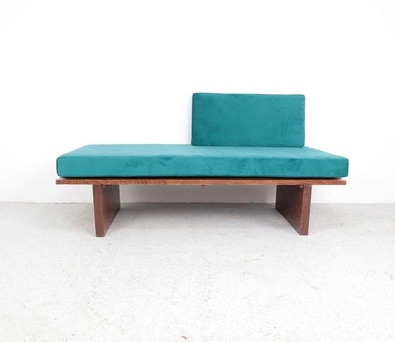 Image 1 of Vintage wenge wide slatted sofa, 1960s