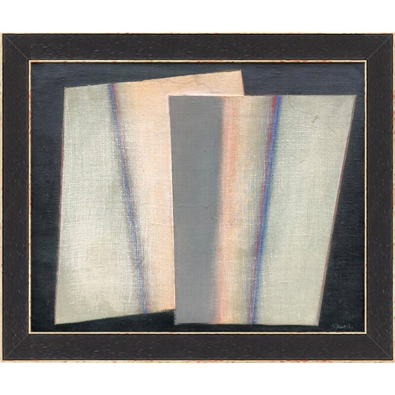 Image 1 of Vintage mixed media on canvas by Felice Canonico