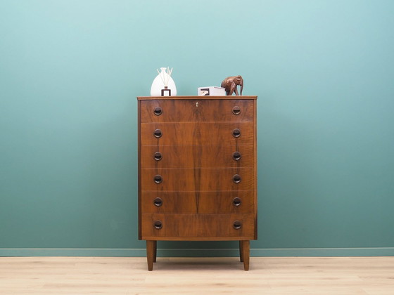 Image 1 of Walnut Chest Of Drawers, Danish Design, 1960S, Production: Denmark