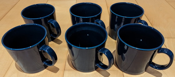 Image 1 of 6x Arabia Teema mug - dark blue