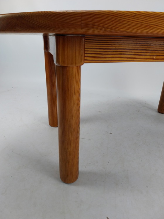 Image 1 of Heavy pine coffee table. 1970s 