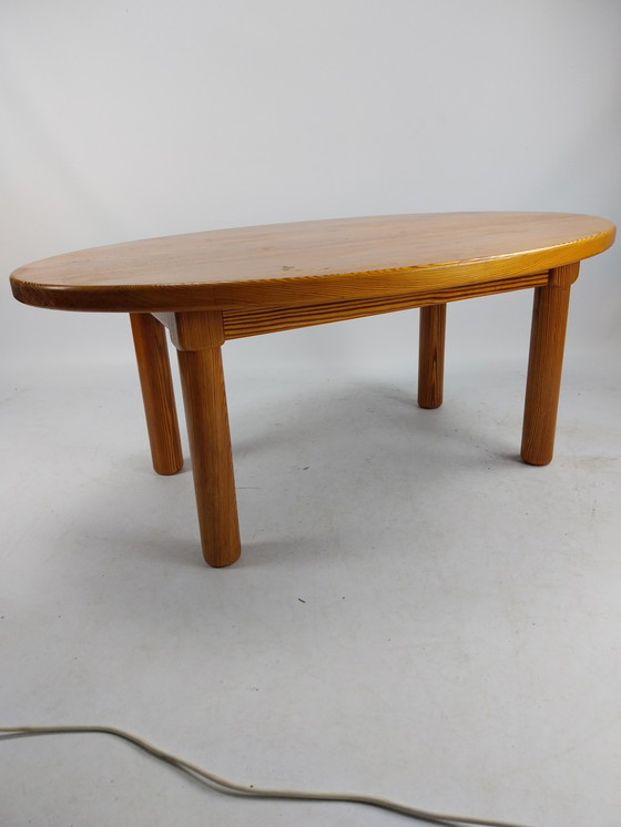 Image 1 of Heavy pine coffee table. 1970s 