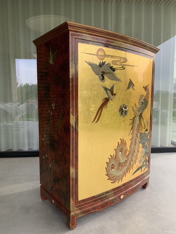 Image 1 of Chinese Arts & Crafts Wall Cabinet