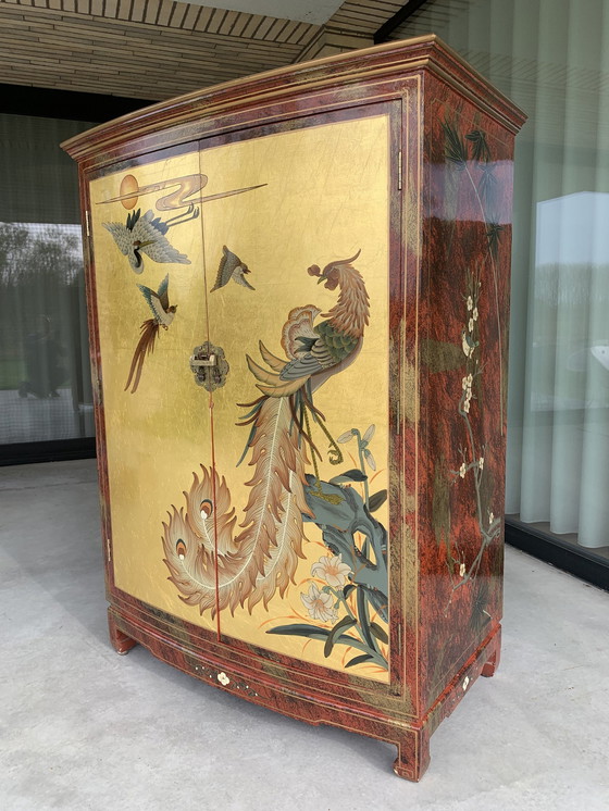 Image 1 of Chinese Arts & Crafts Wall Cabinet