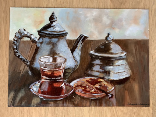 Hanna Dabko - Still life drinking tea