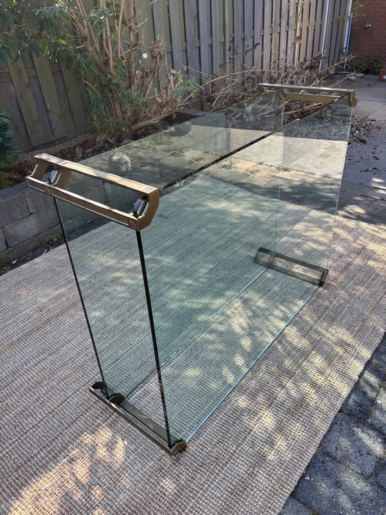 Image 1 of Peter Ghyczy Coffee Table Brass Glass